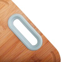 CherryBox Bamboo Chopping/Cutting Board for Kitchen Use | Unique Design | Silicone Holder/Grip (32.5 x 23)