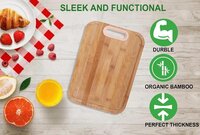 CherryBox Bamboo Chopping/Cutting Board for Kitchen Use | Unique Design | Silicone Holder/Grip (32.5 x 23)
