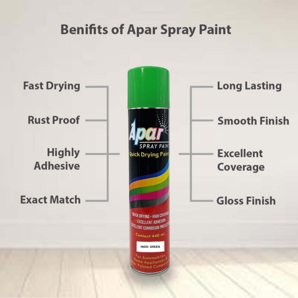 Apar Spray Paint Indo. Green  Compatible for Indofarm Tractors -440 ml