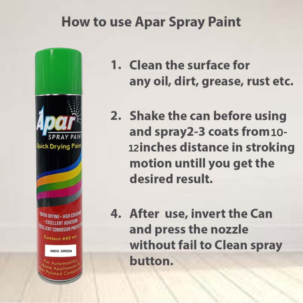 Apar Spray Paint Indo. Green  Compatible for Indofarm Tractors -440 ml