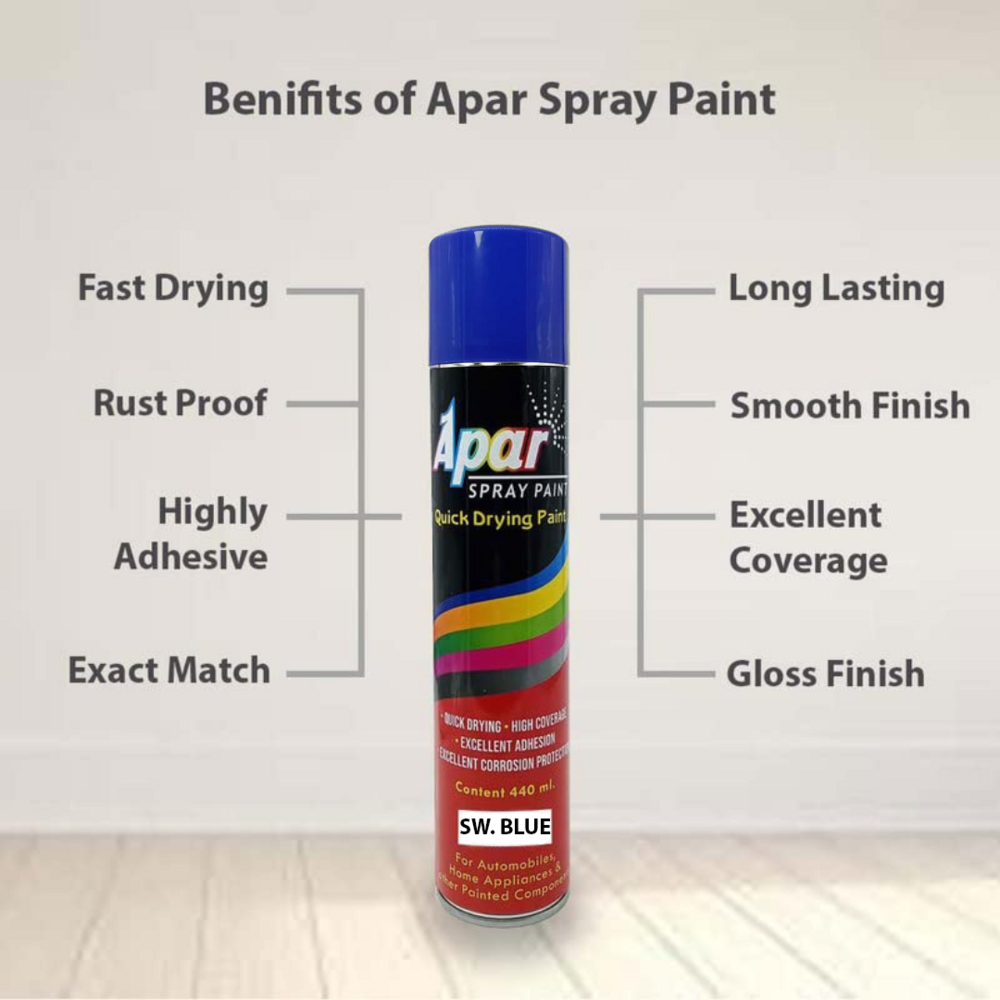 Apar  Spray Paint Sw. Blue  Compatible for Swaraj Tractors -440 ml