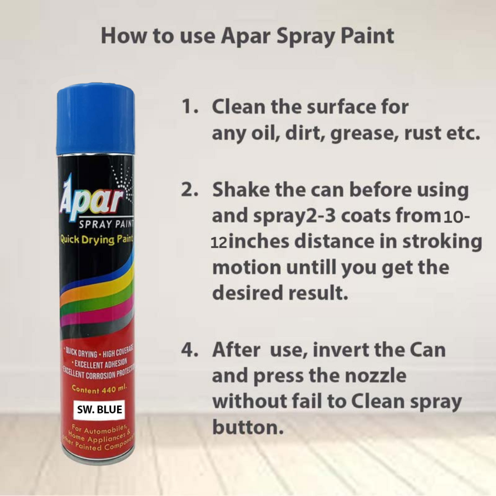 Apar  Spray Paint Sw. Blue  Compatible for Swaraj Tractors -440 ml