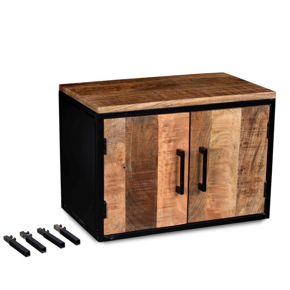 Brown Bed Side Cabinet - Artwork: Handmade