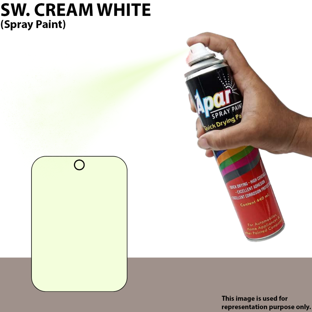 Apar  Spray Paint Sw. Cream White  Compatible for Swaraj Tractors -440 ml