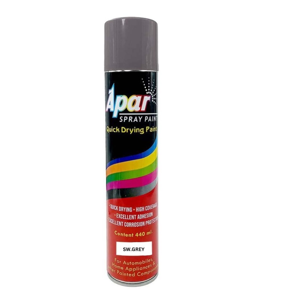 Apar  Spray Paint Sw. Grey  Compatible For Swaraj Tractors -440 Ml - Physical Form: Liquid