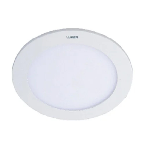Luker Make LED Panel Light - Aluminum, Polycarbonate, Iron | 12W, 4000K Natural White, Round Shape, Coated Base, Indoor Use