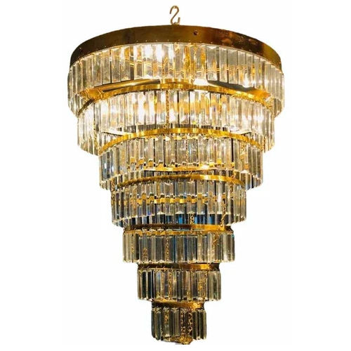 Led Crystal Patri Chandelier - Color: Golden