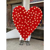 Artificial Flowers Decorated Heart - Feature: Corrosion Resistant