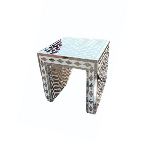 Decorative Ss Mirror Stool - Color: Silver