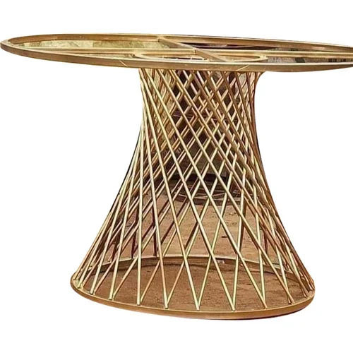 1.5 Feet Iron Table - Color: Golden