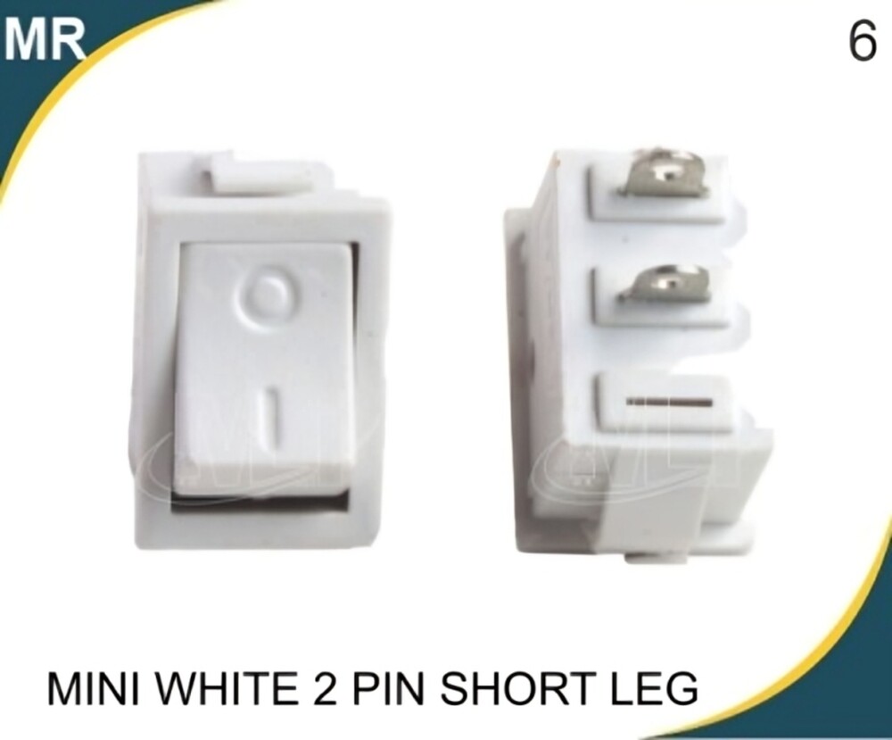 Rocker Switch Mini 2 Pin Short Leg