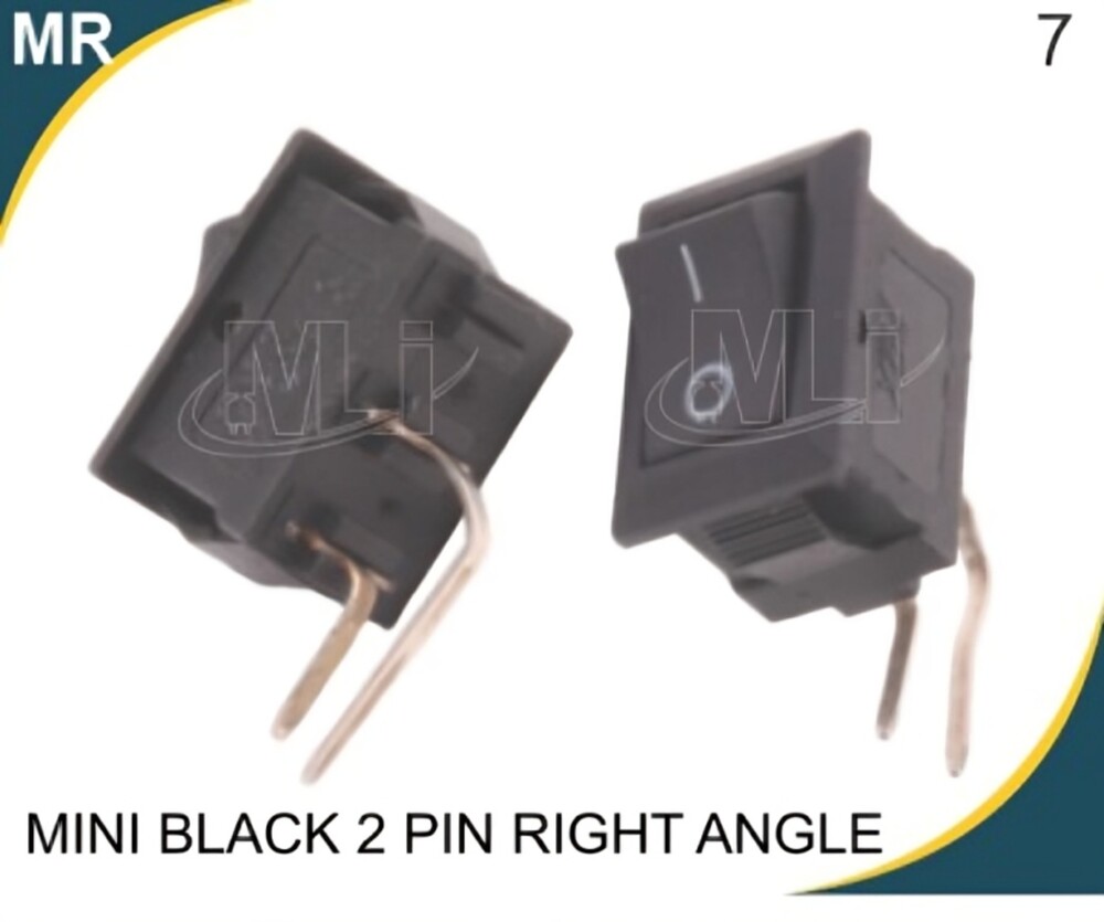  Rocker Switch 2 Pin Right Angle