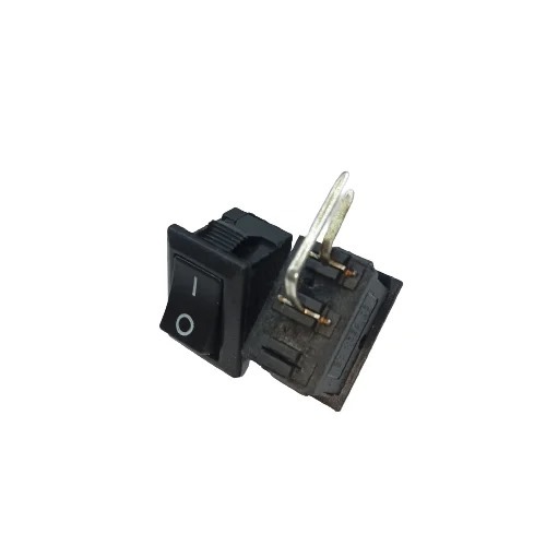Mini Rocker 2 Pin Right Angle - Color: Black