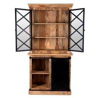 Wooden Display Cabinet with 2 Drawer