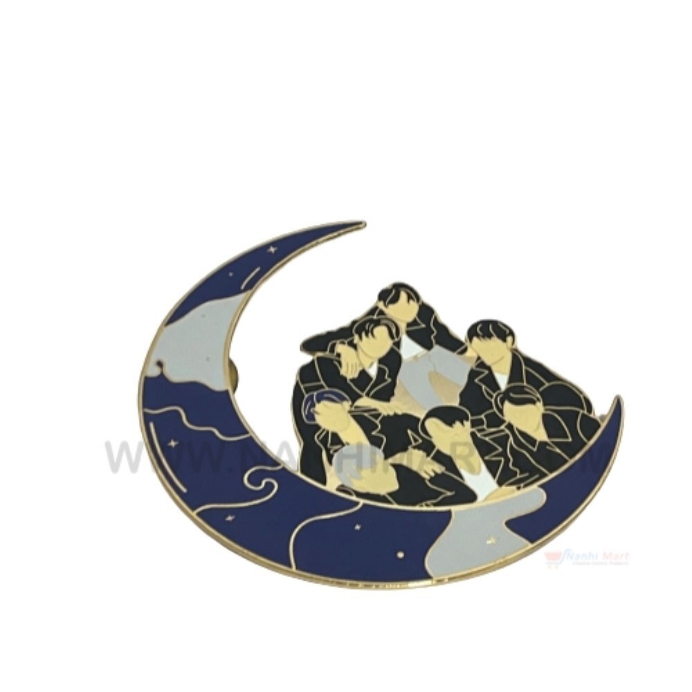 Brass Bts Army Badges - Customized Etching Process, Rapid Delivery & Various Plating Techniques, Including Photo Dome & Laser-cutting