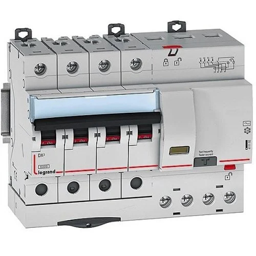 Legrand 30MA Rcbo Circuit Breaker - 4 Poles, 63 Ampere, 240 Volt , Sleek White Finish with Residual Current Device for Enhanced Safety