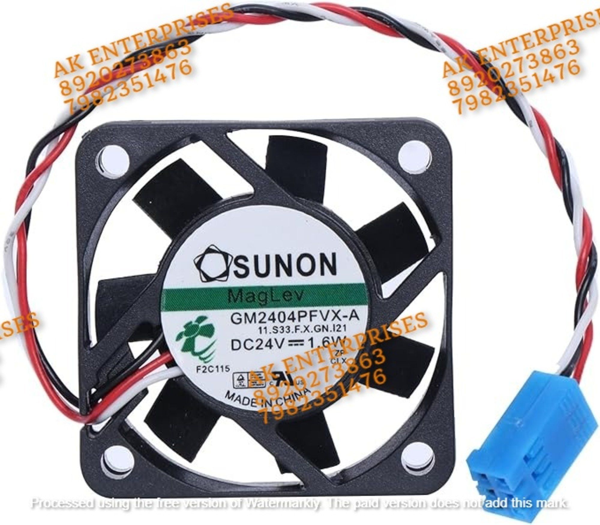 Sunon GM2404PFVX-A Axial Fan 24V-1.6W DC Brushless Air Cooling Fan 3000 RPM 40 * 40 * 10 3-Wire Brand: ESHMEET