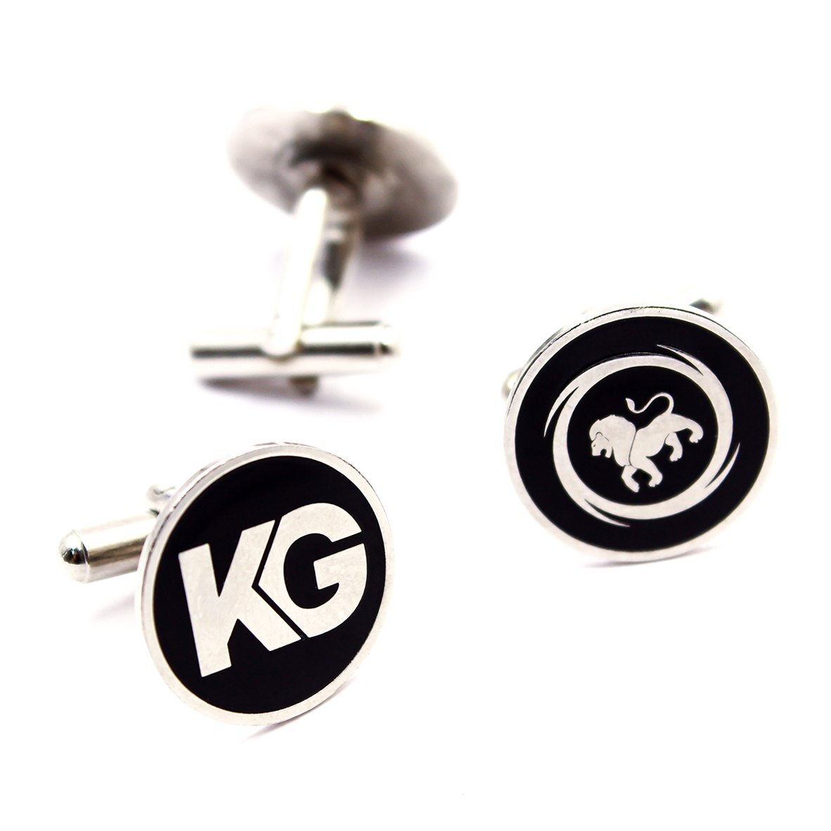 Silver Brass Cufflink - High-quality Silver Brass Material, Glossy Finish, Sleek And Stylish Design | Durable, Perfect For Securing Cuff Links