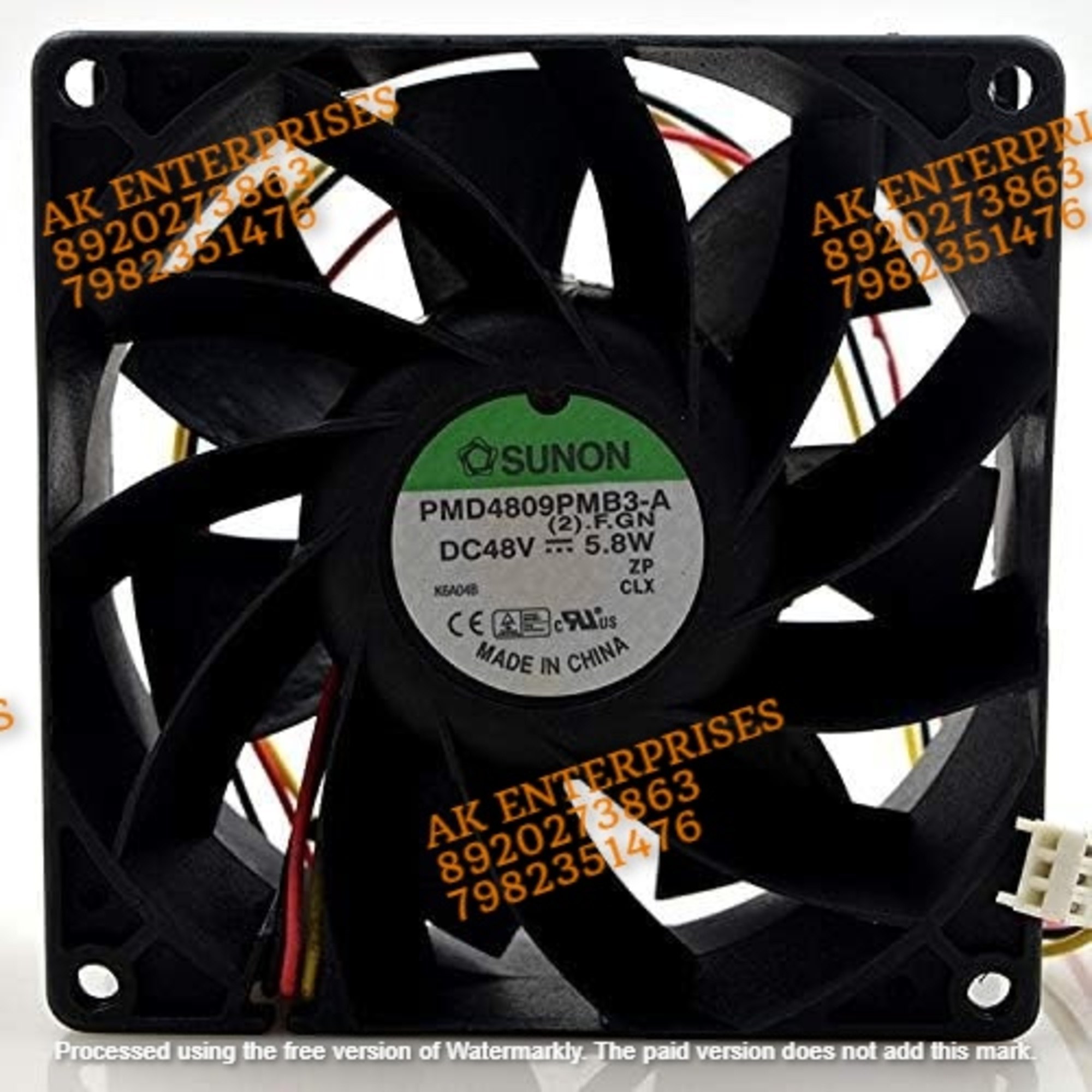 Sunon PMD4809PMB1-A Axial Fan 48V-11.5W DC Brushless Air Cooling Fan 4900 RPM 90 * 90 * 38mm 3-Wire