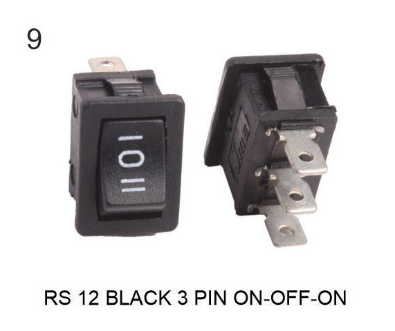 RS 12 BLACK 3PIN ON-OFF-ON