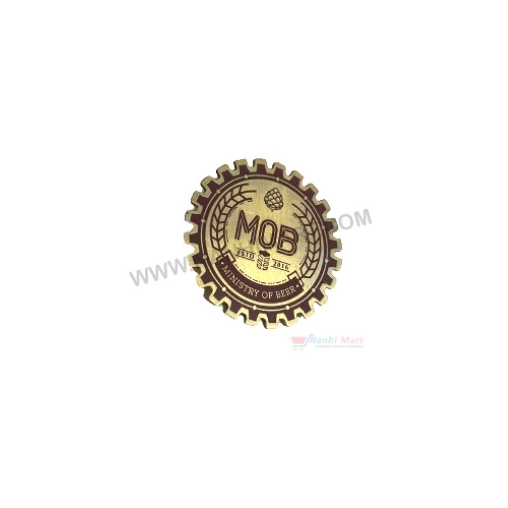 Golden Round Brass Tie Pin 