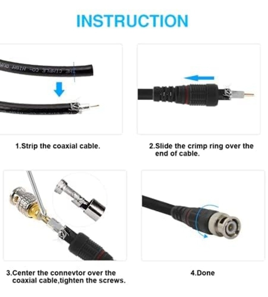 CCTV Brass BNC Connector