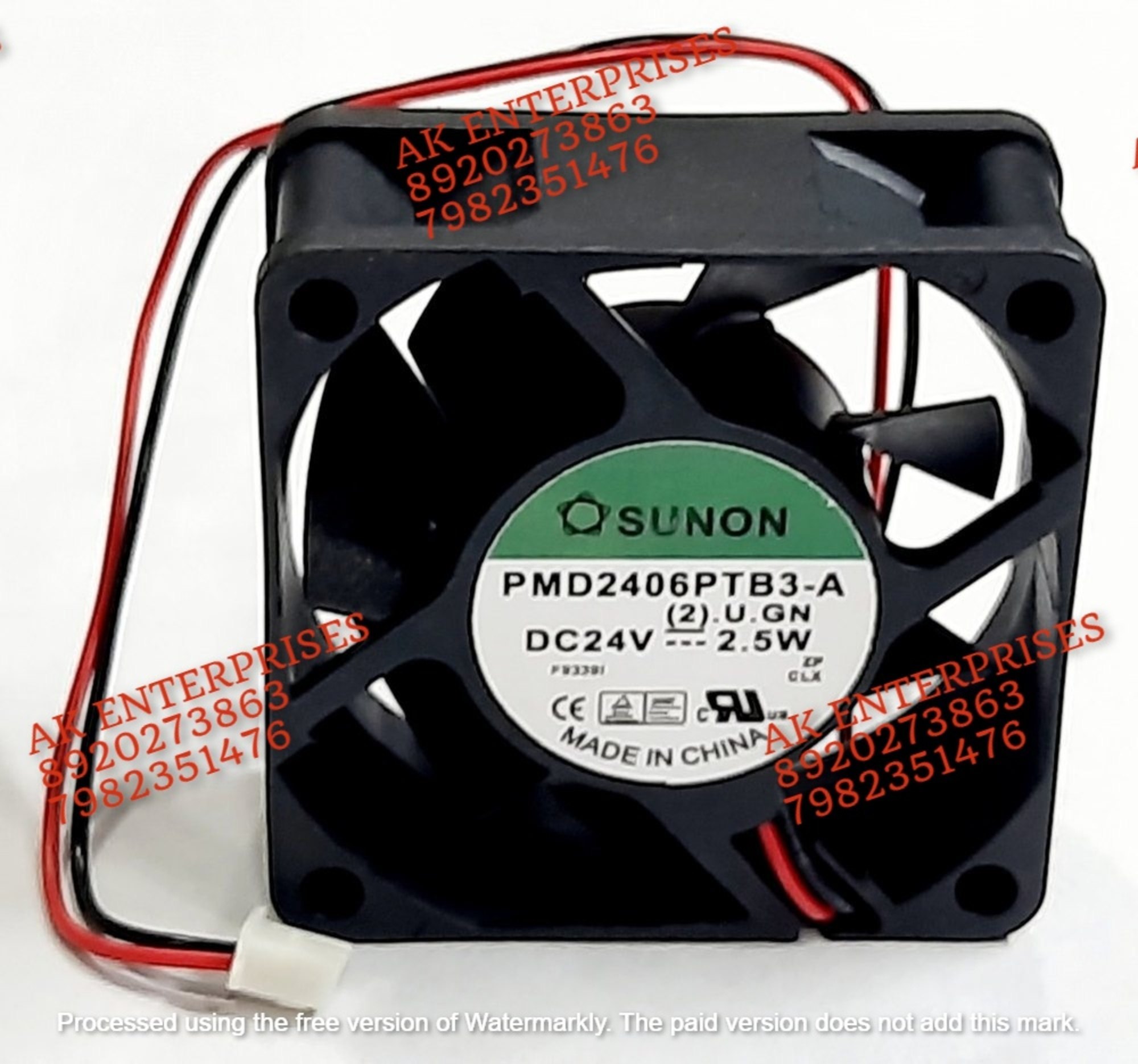 Sunon PMD2406PTB3-A Axial Fan 24V-2.5W DC Brushless Air Cooling Fan 3500 RPM 60 * 60 * 25mm 2-Wire