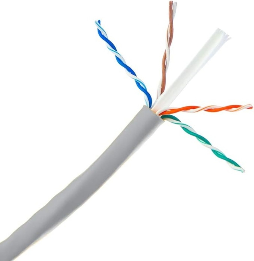Cat 6 Copper Cable 90 Meter Cctv - Color: White
