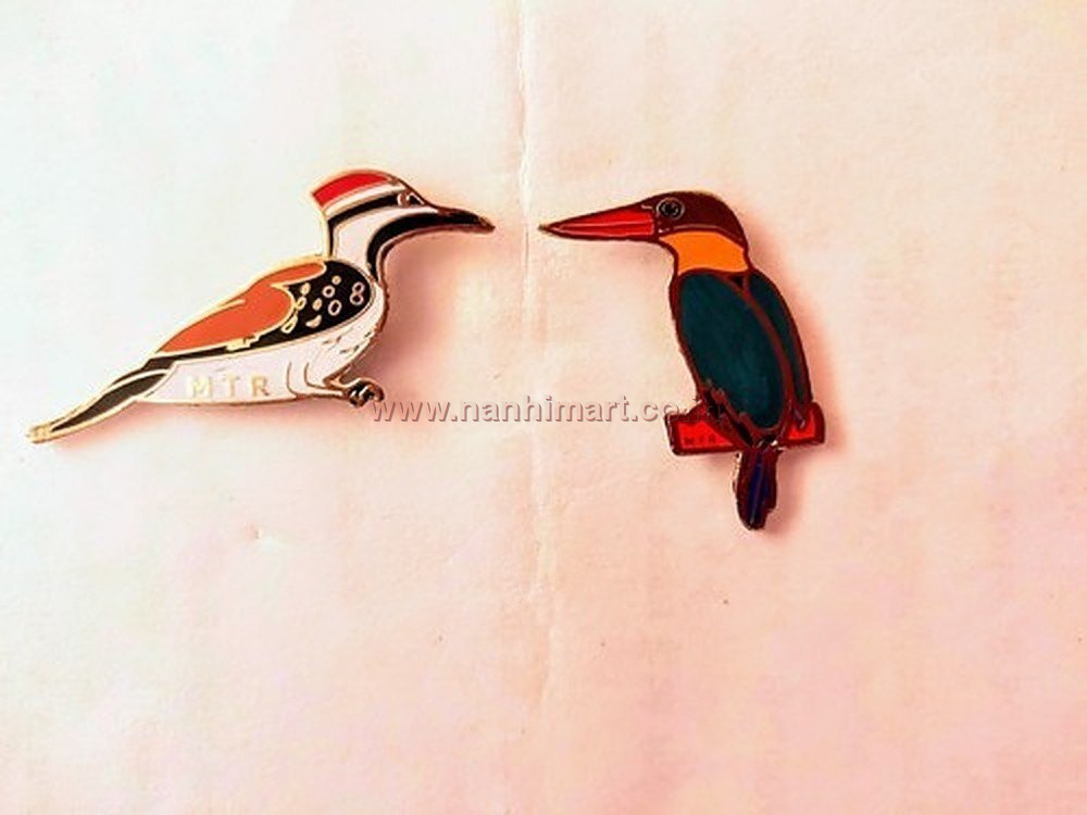 Custom Birds Brass Lapel Pin