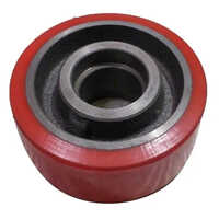 Forklift Load Stacker Wheel - Color: Red & Grey