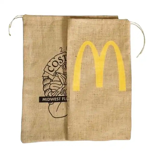 Jute Drawstring Bags - Color: Multicolor