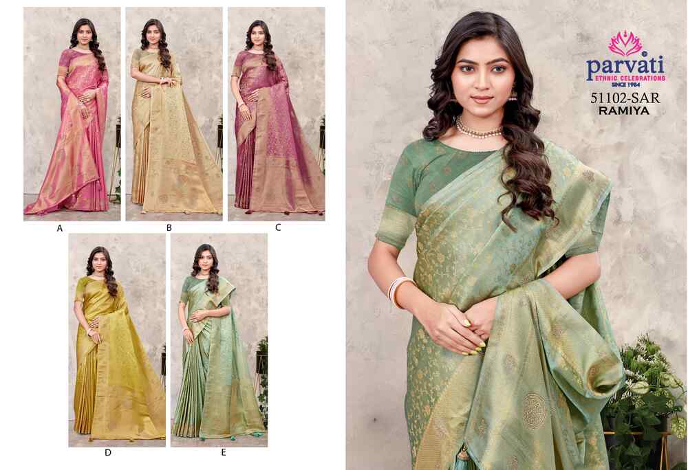 Parvati Multicolor Rapier Silk Saree -51102