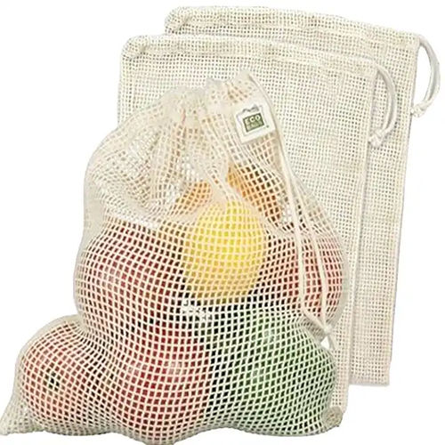 Cotton Mesh Reusable Produce Bags - Color: Colors