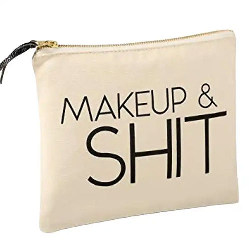 Customized Eco-Friendly Pouch Canvas Makeup Cosmetic Bag - Size: Different Available