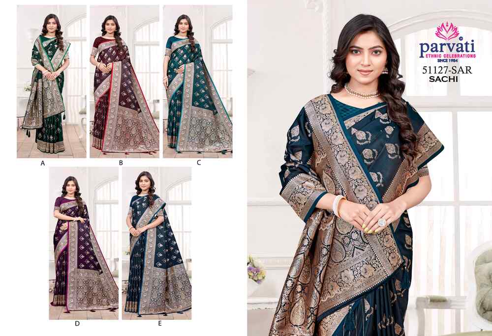 Parvati Multicolor Rapier Silk Saree -51127