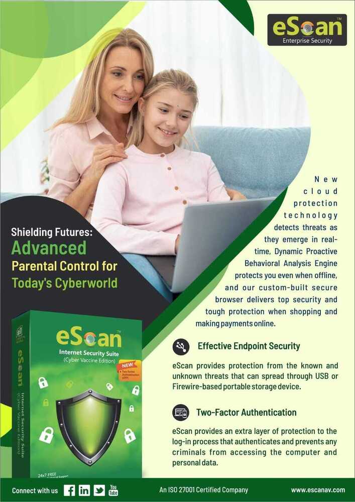 Escan Internet Security Suite For Computer, Laptop