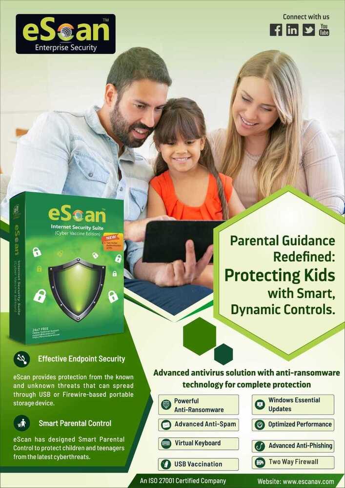 Escan Internet Security Suite For Computer, Laptop