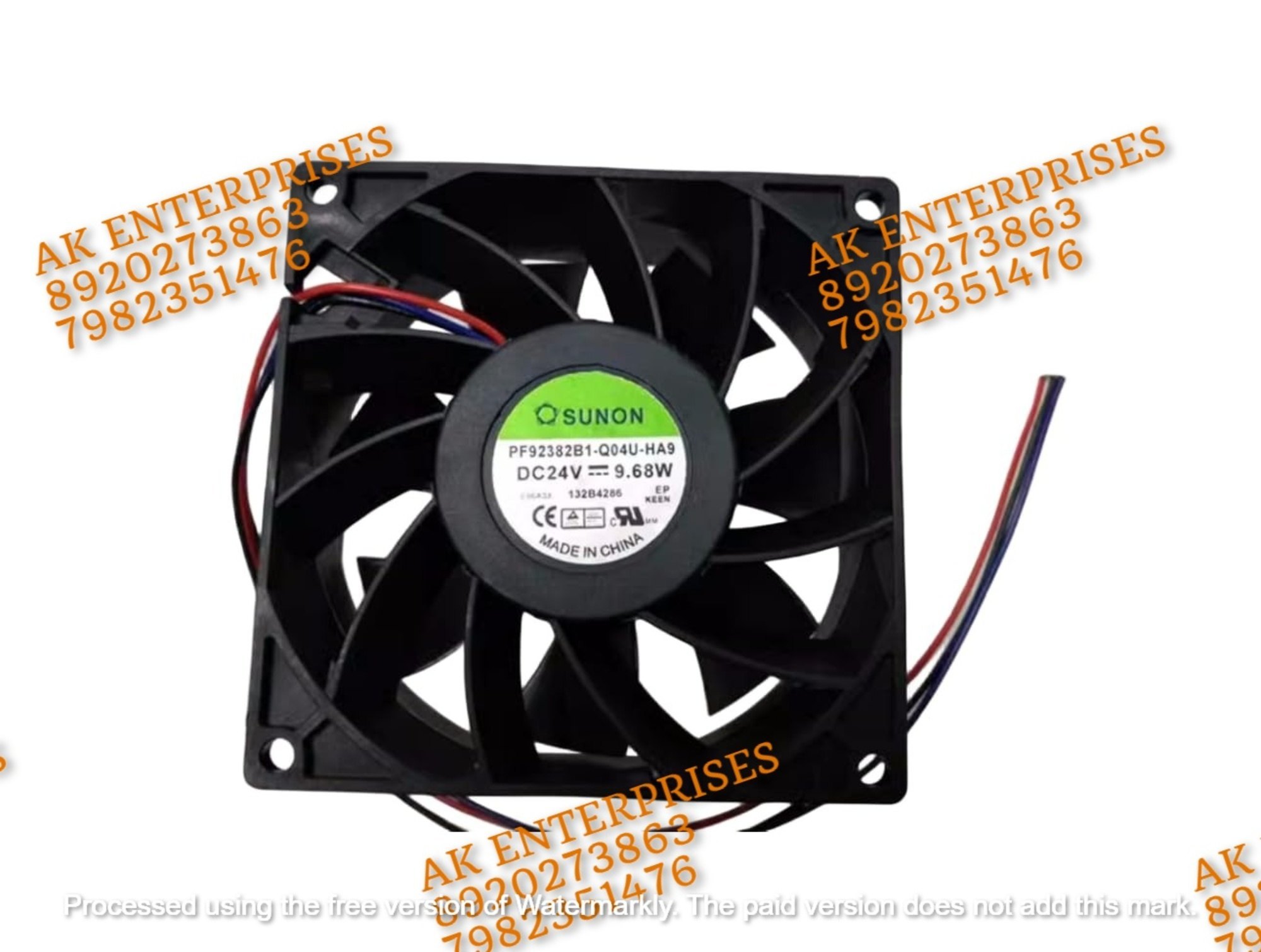 SUNON PF92382B1-Q04U-HA9 Axial Fan 24V-9.68A DC Brushless Ar Cooling Fan 1700 RPM 90 * 90 * 38mm 3-Wire