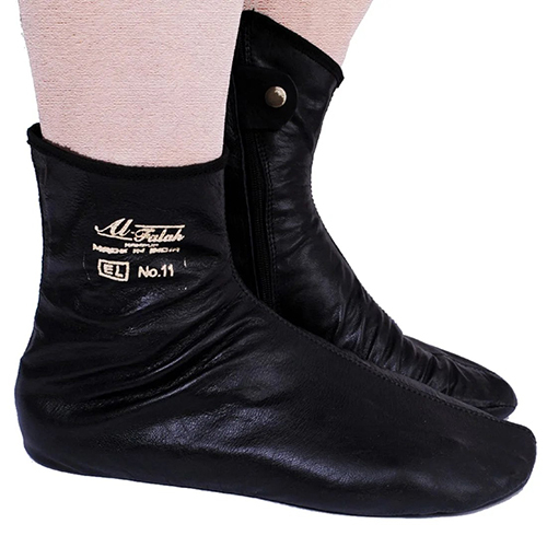 Genuine Leather Socks - Color: Black