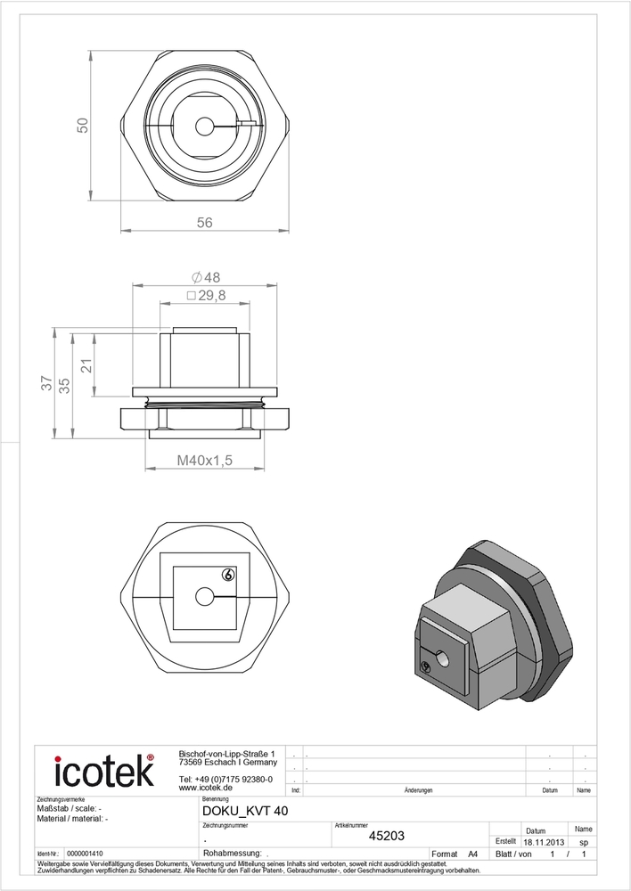 KVT 40 Gy a   Part No. a   45203