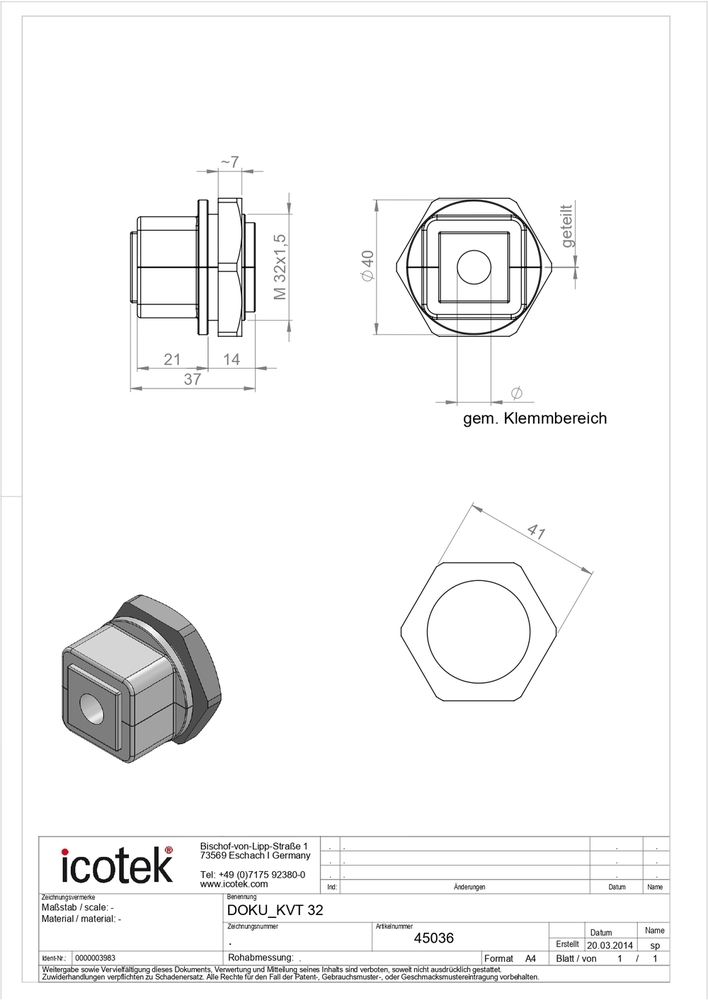 KVT 63|1 Gy a   Part No. a   45212