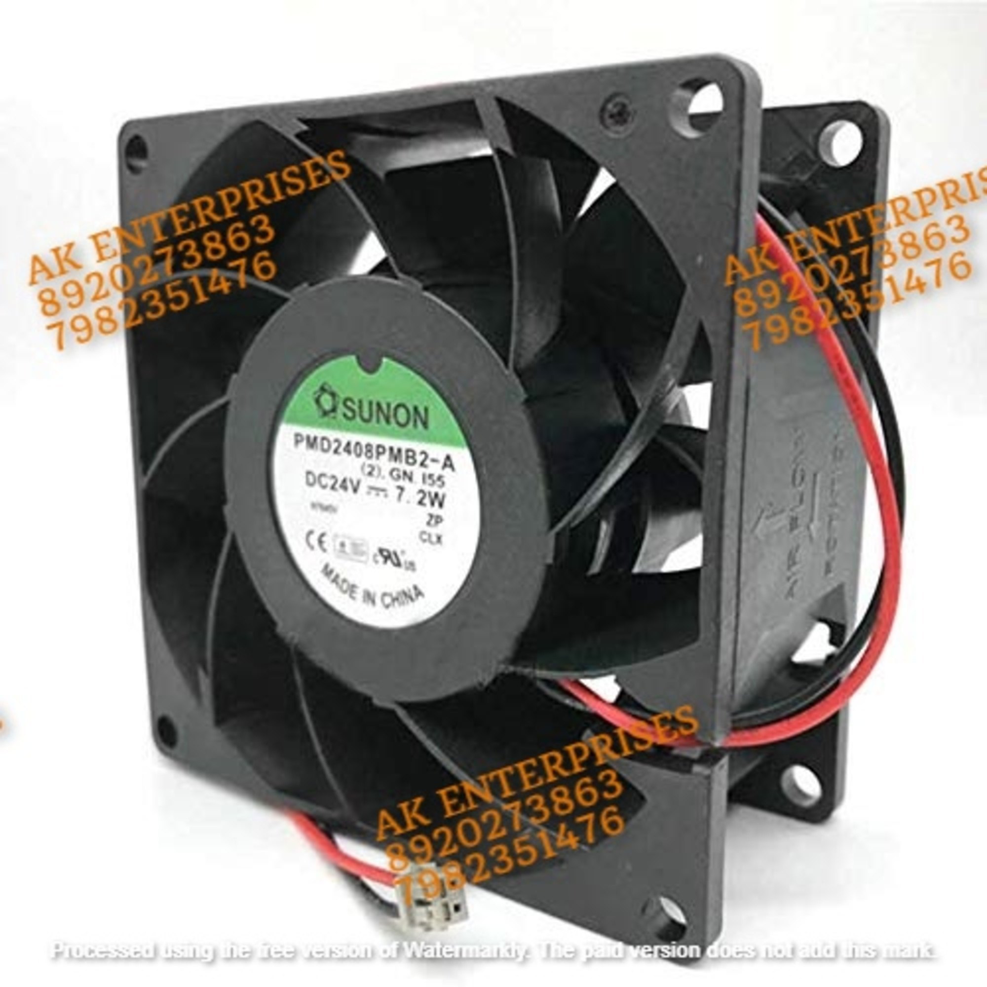 SUNON PMD2408PMB2-A Axial Fan 24V-7.2A DC Brushless Air Cooling Fan 4900 RPM 80 * 80 * 38mm 3-Wire