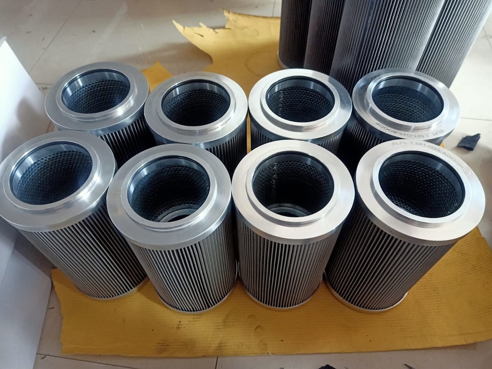 Hydac Replacement Filter - Steel Body, Glass Fiber Material | 100% Efficiency, Hydraulic Force, 1-year Warranty