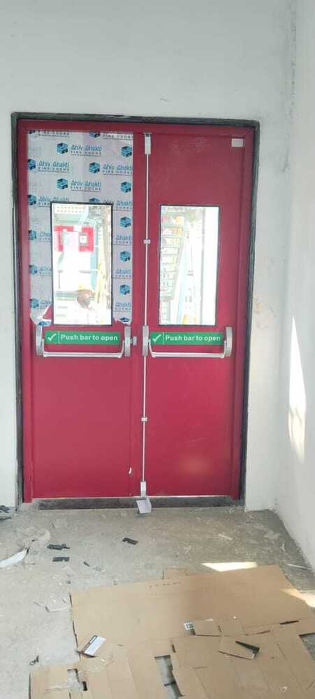 Staircase Exit Door - High-density Moisture Resistant Wood, 46mm Thickness | 2 Hrs Fire Rated, Fire Retardant Coating, Stainless Steel Handle, Secure Locking System, Custom Sizes Available