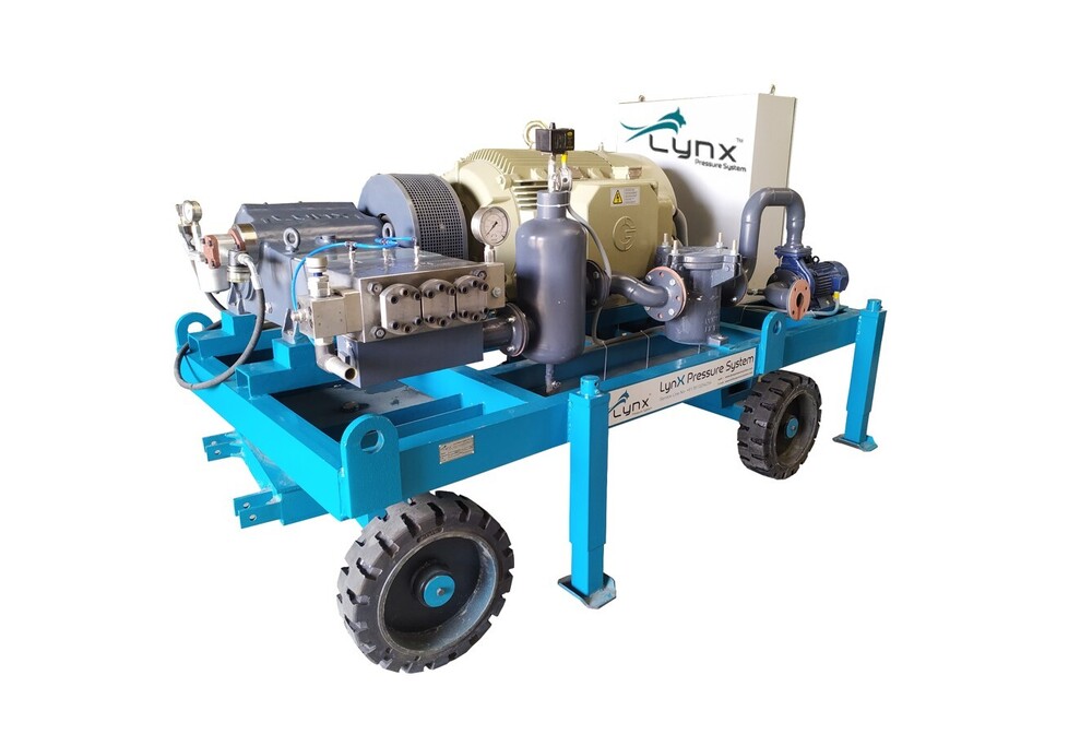 High Pressure Reciprocating Triplex Plunger Pump 350 Bar - Color: Blue