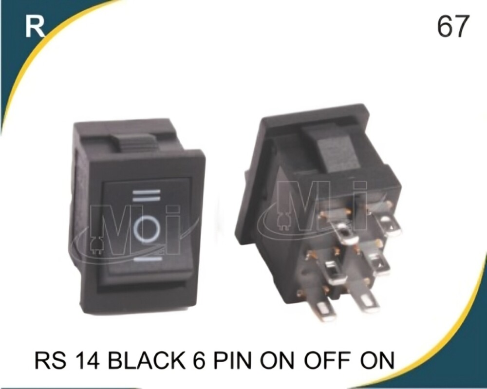 ROCKER SWITCH   6 PIN ON-OFF-ON