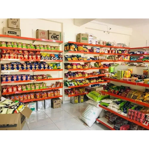 Grocery Store Display Rack - Color: Red