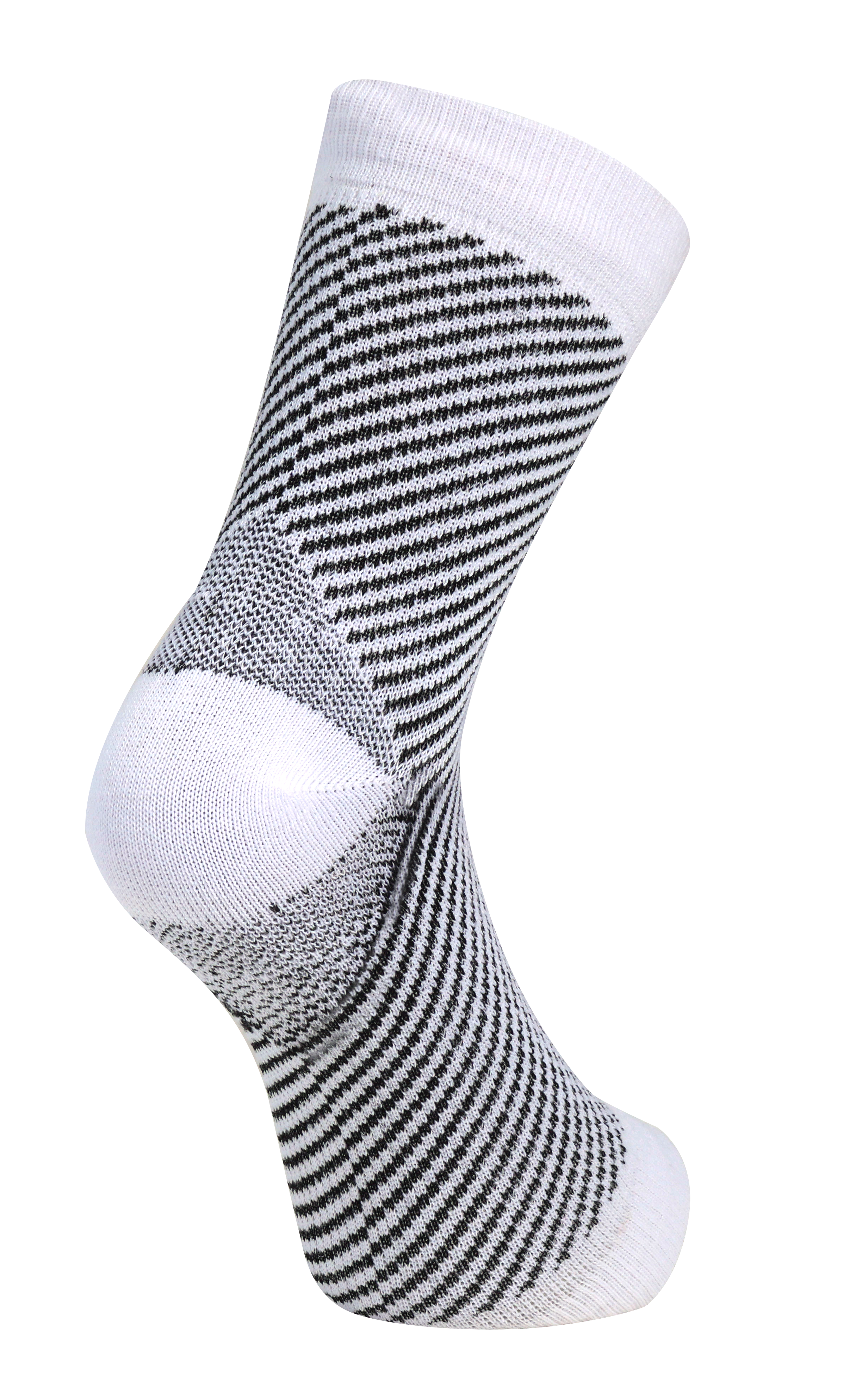 Anklet Ankle Support Compression Arthritic Pain, Ankle Protection Guard - Cotton Blend, Adult Size, Black, Striped Design | Soft, Breathable, Non-binding, Seamless, Cushioned Support