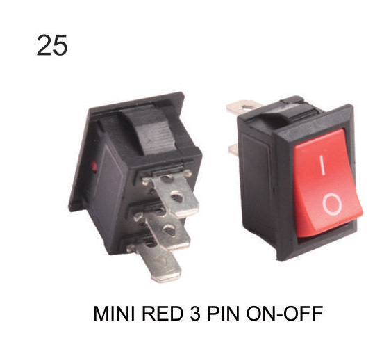 MINI RED 3PIN ON OFF