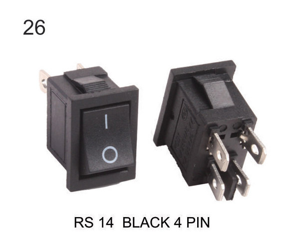 Rs 14 Black 4 Pin - Contact Resistance: It Has A Contact Resistance Of 35Mohm Max